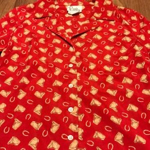 🎀 Lilly Pulitzer 🎀 Long Sleeve Horse Blouse🐴